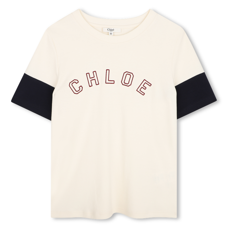 Chloé Girls Ivory Logo T-Shirt