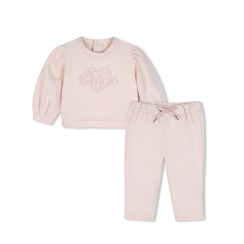 Chloé Baby Pale Pink Logo Tracksuit