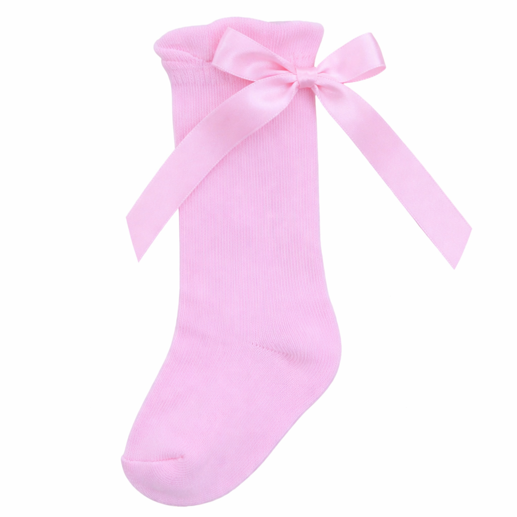 Pex Baby Pink Bow Knee Socks