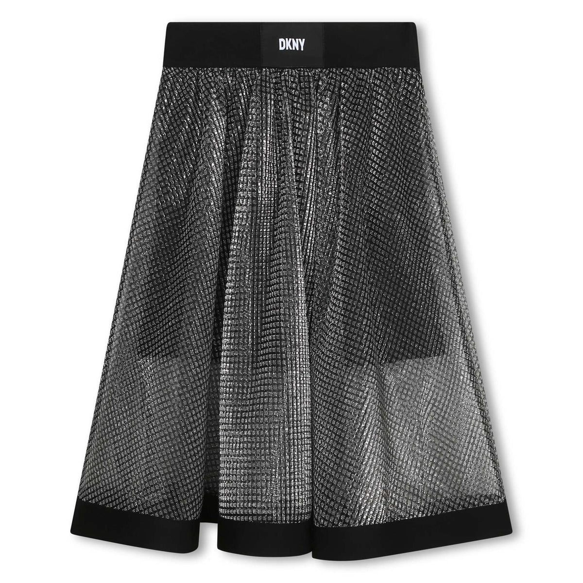 DKNY Glitter Mesh Midi Skirt