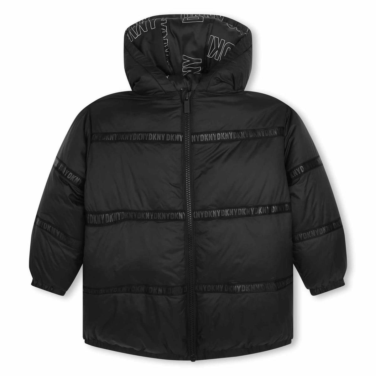 DKNY Black Reversible Puffer Coat