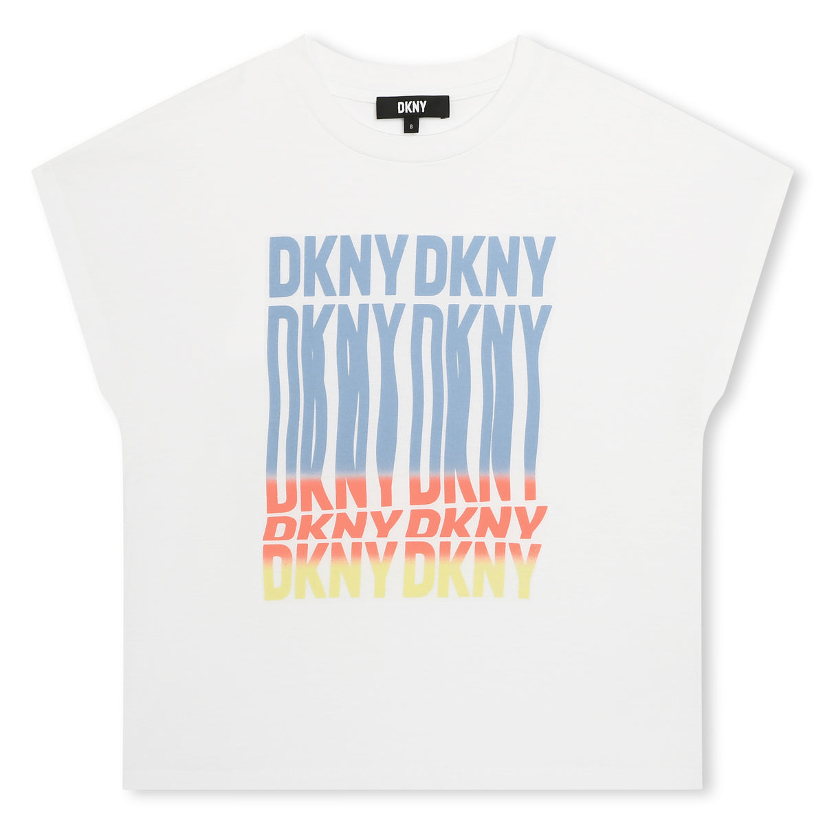 DKNY Girls White Multi Logo T-shirt