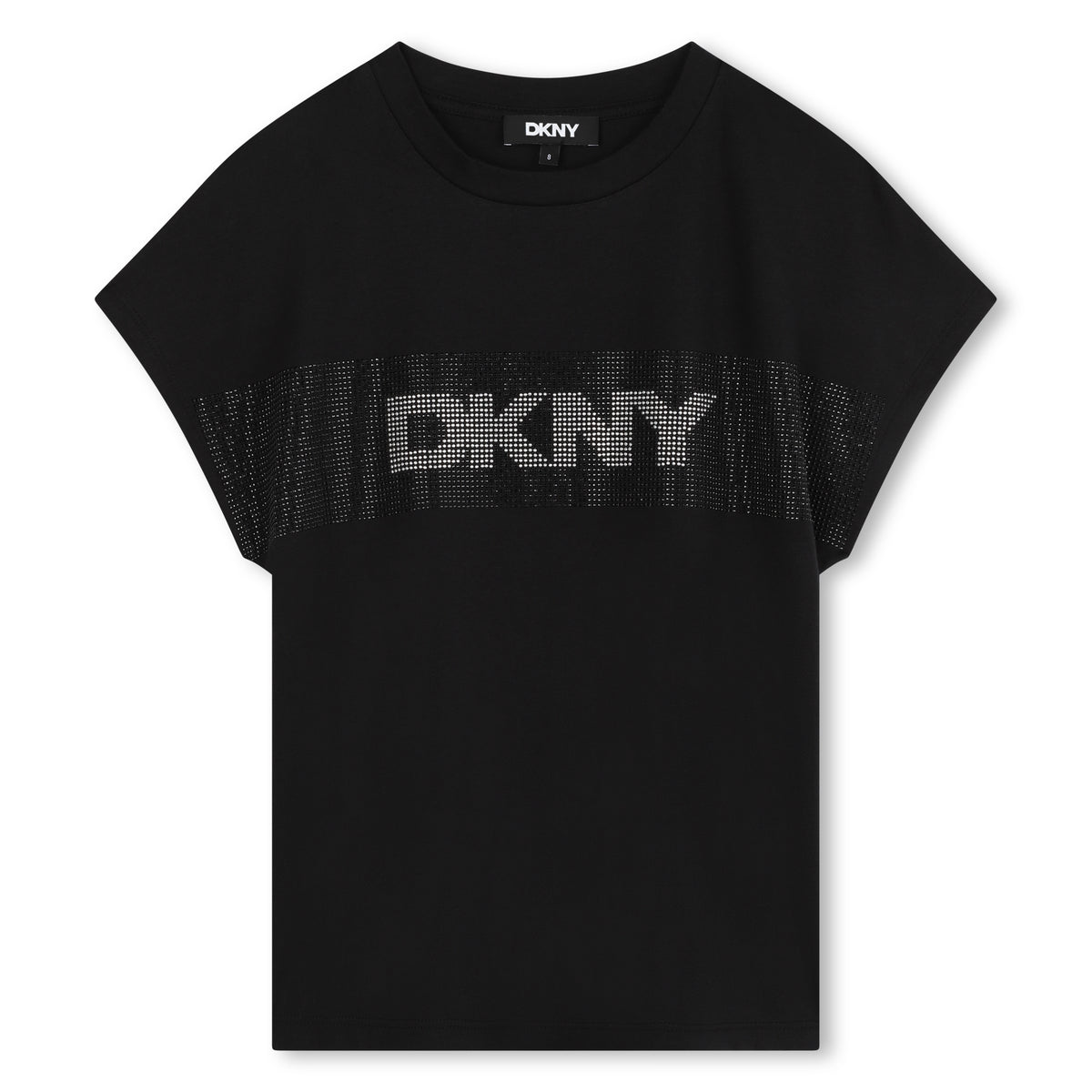 DKNY Girls Black Diamante Top