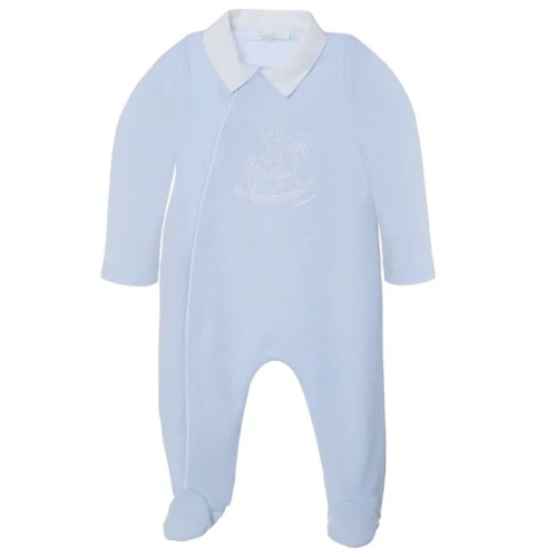 Patachou Baby Blue Rocking Horse Babygrow