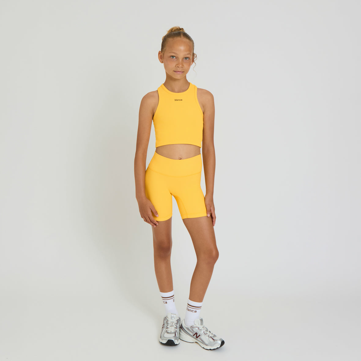 Blanca Sport Girls Mango Ribbed Cycling Shorts Set