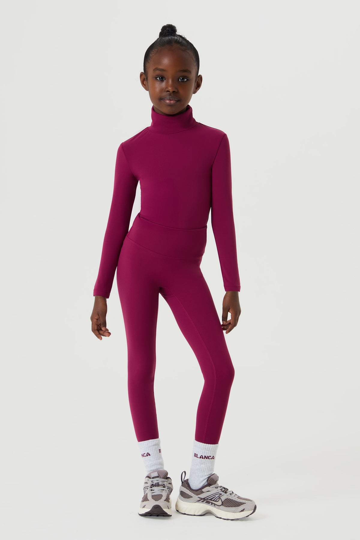 Blanca Sport Girls Plum Leggings Set