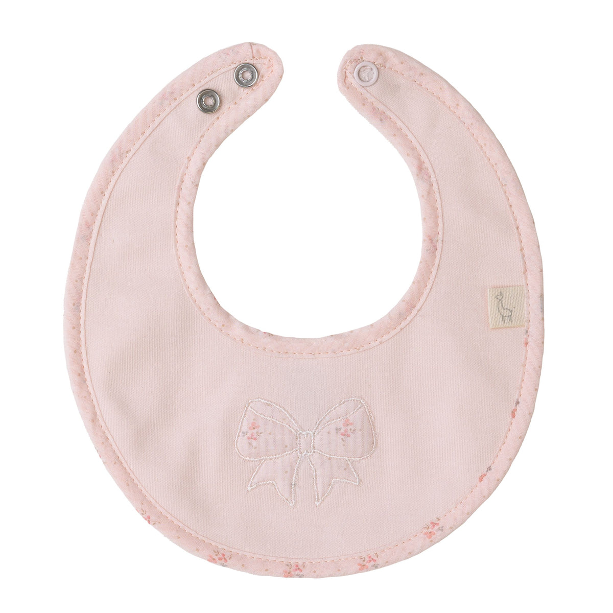 Baby Gi Peach Floral Bow Bib