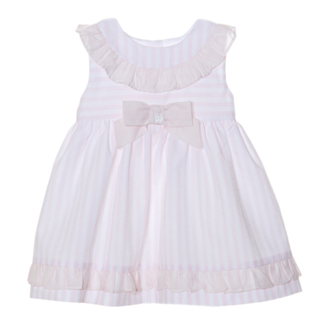 Patachou Baby Pink Stripe Bow Dress