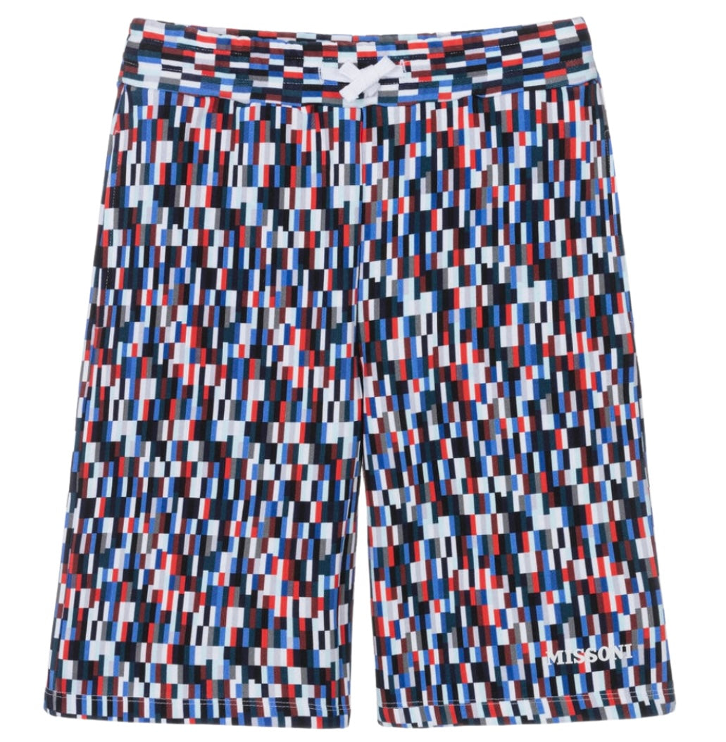 Missoni Boys Blue Pixel Print Shorts