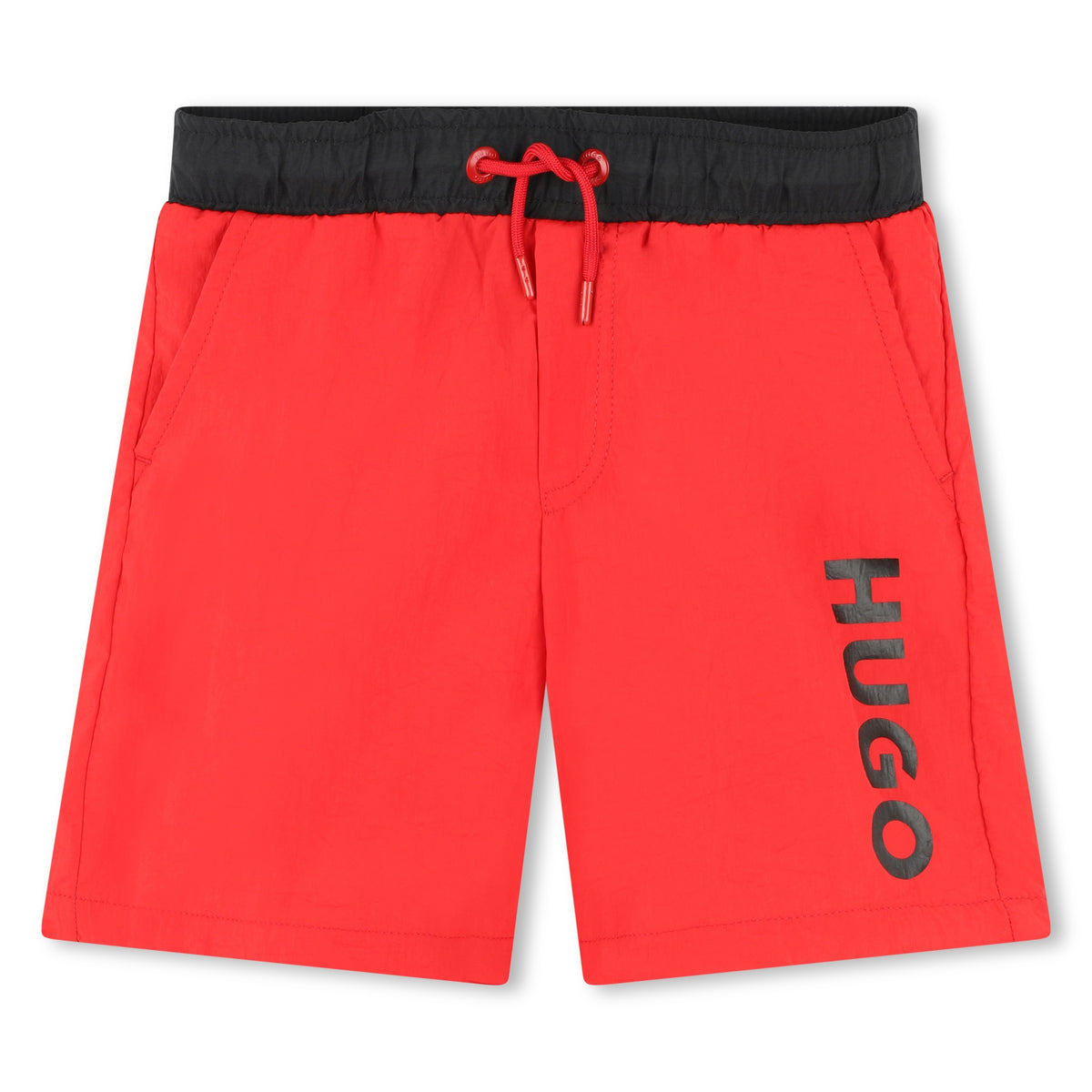 HUGO Boys Red Logo Swimshorts