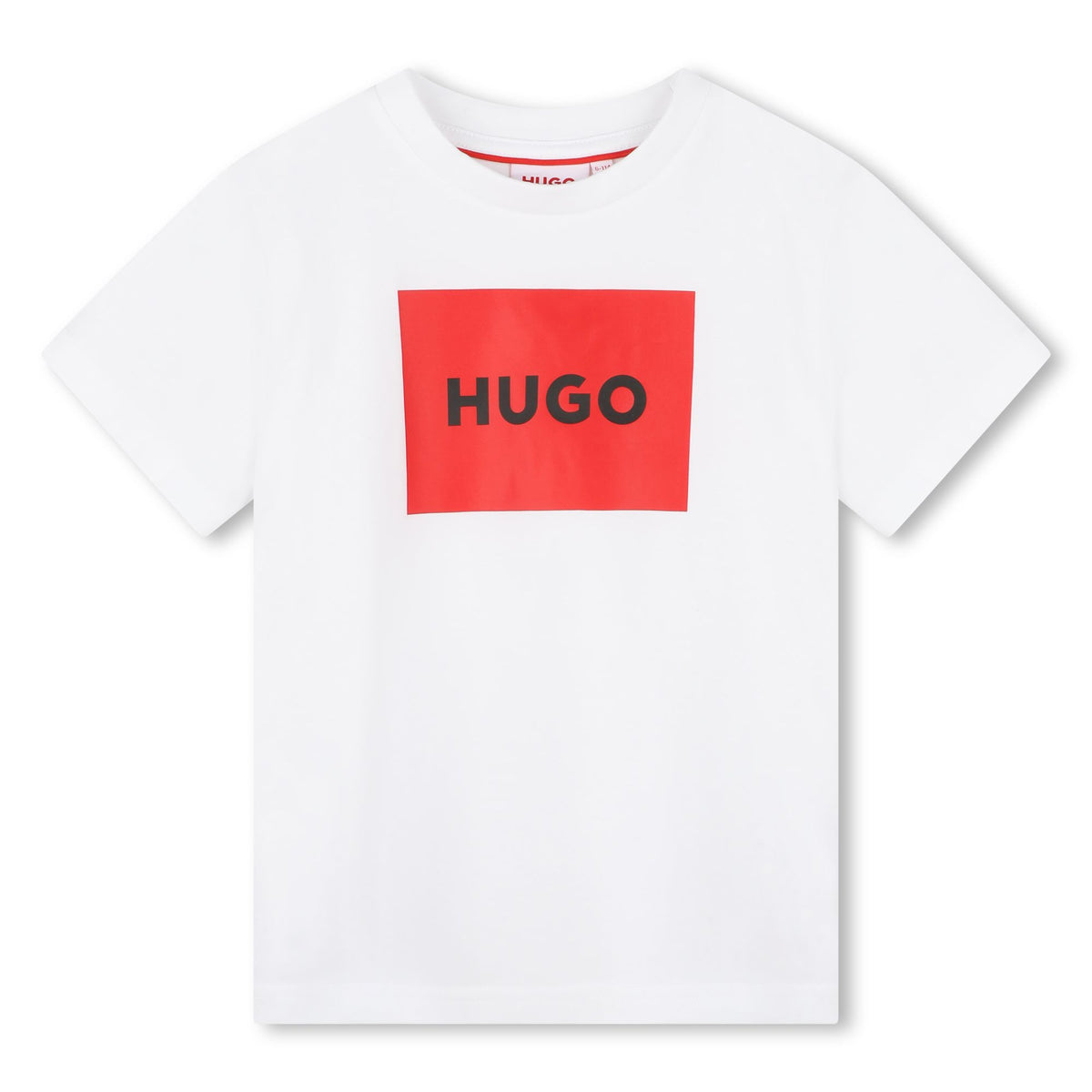 HUGO Boys White Box Logo T-Shirt