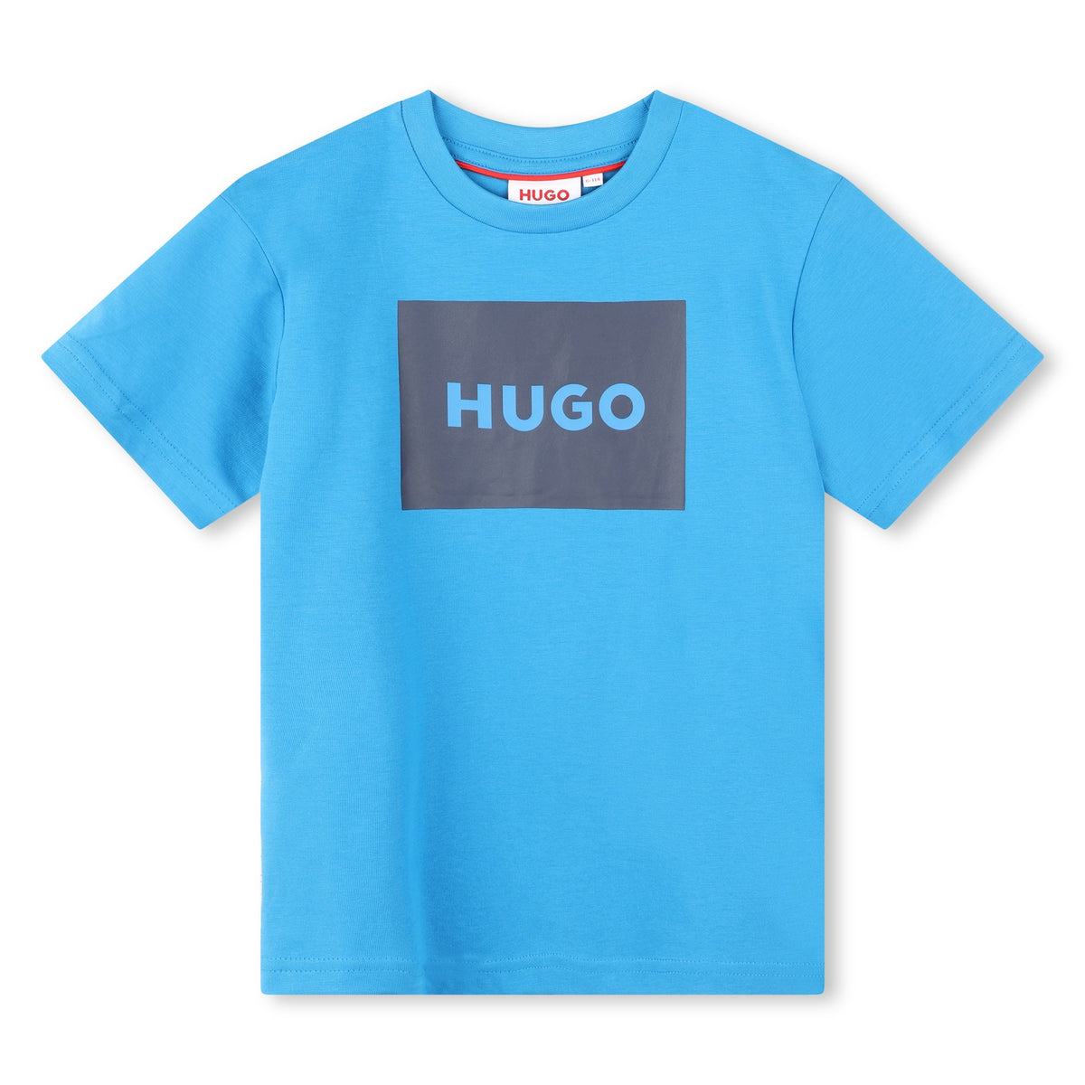 HUGO Boys Blue Box Logo T-Shirt