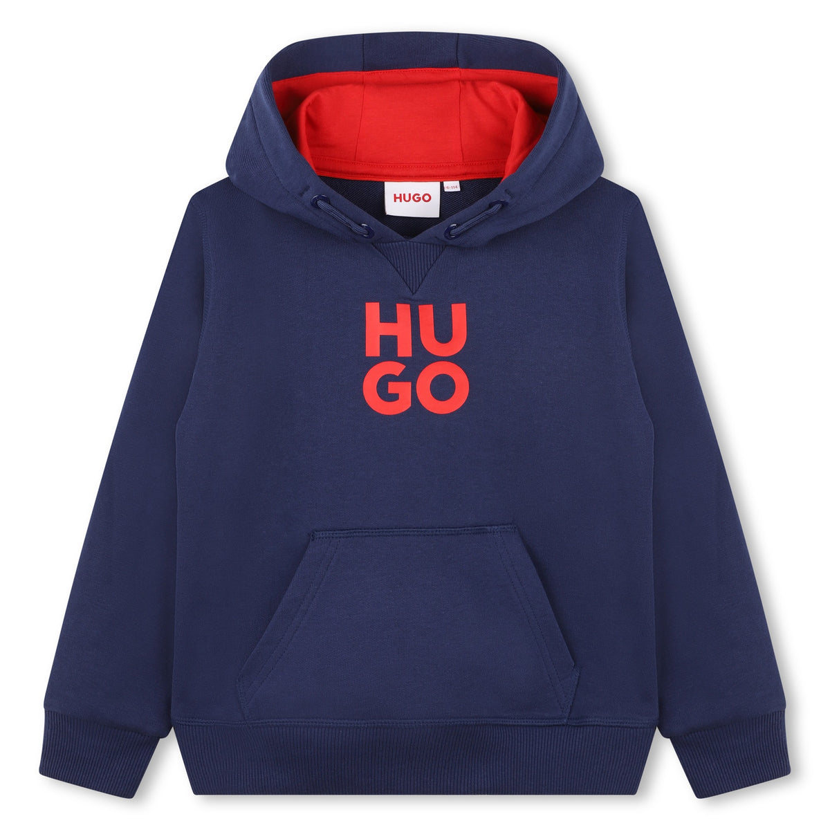 HUGO Boys Navy Logo Hoodie