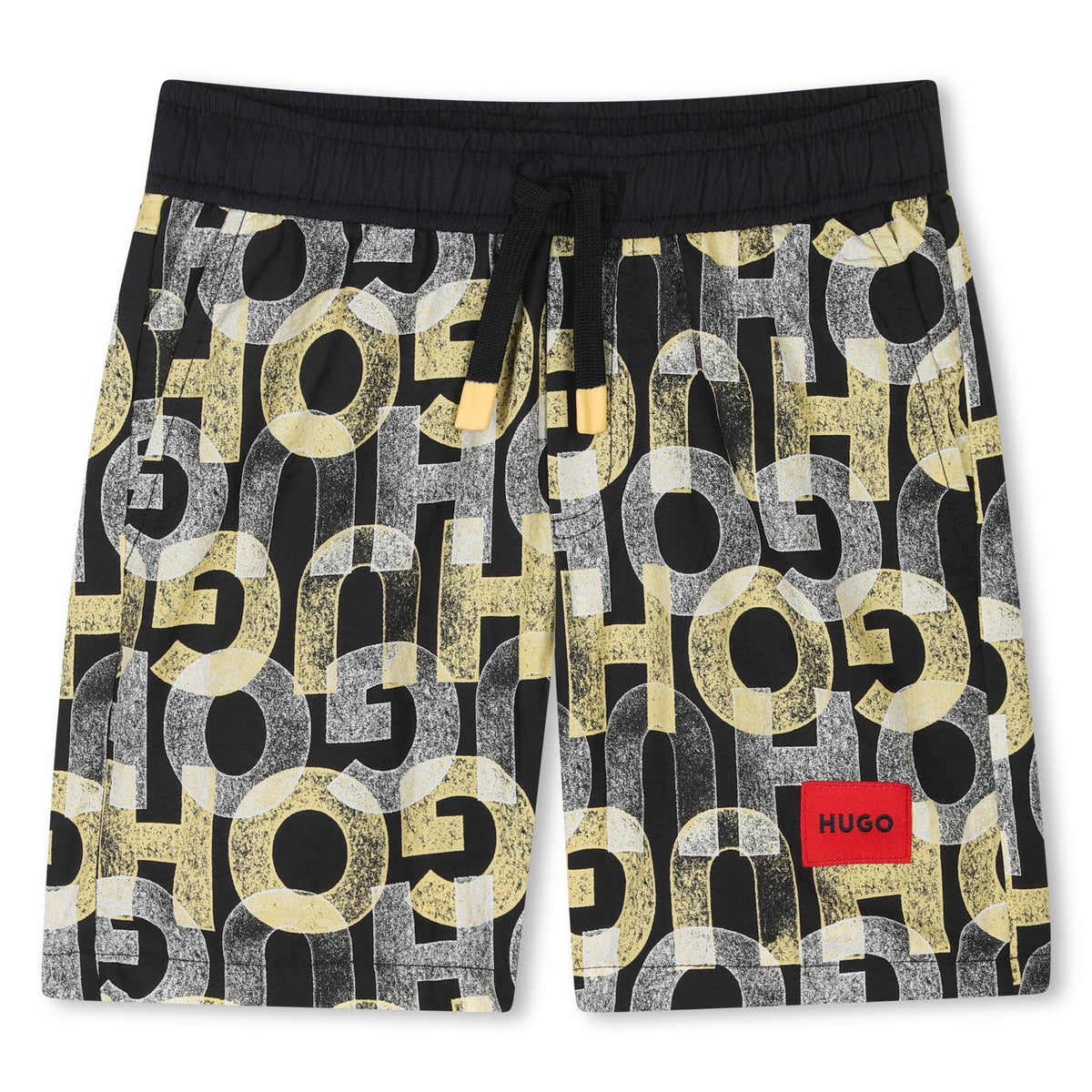 HUGO Boys Black Logo Swimshorts