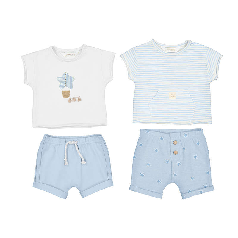Mayoral Baby Blue 2 Pack Shorts Set