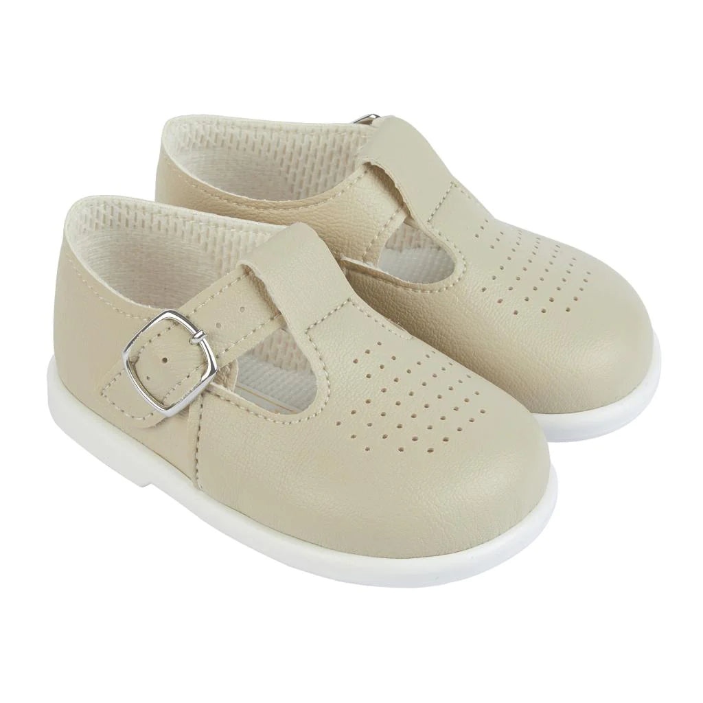 Early Days Baypods Beige T-Bar Shoes