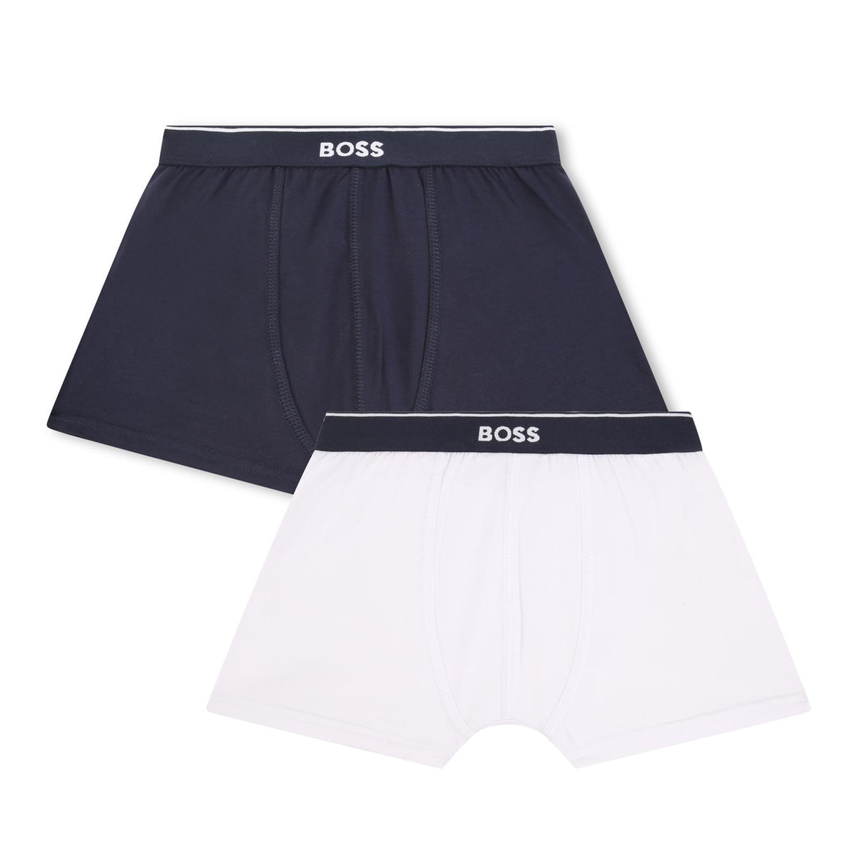 BOSS Navy & White Branded Boxers