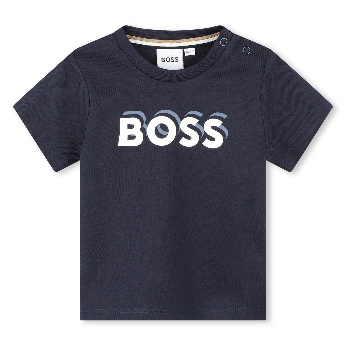 Boss Baby Navy Double Logo T-Shirt