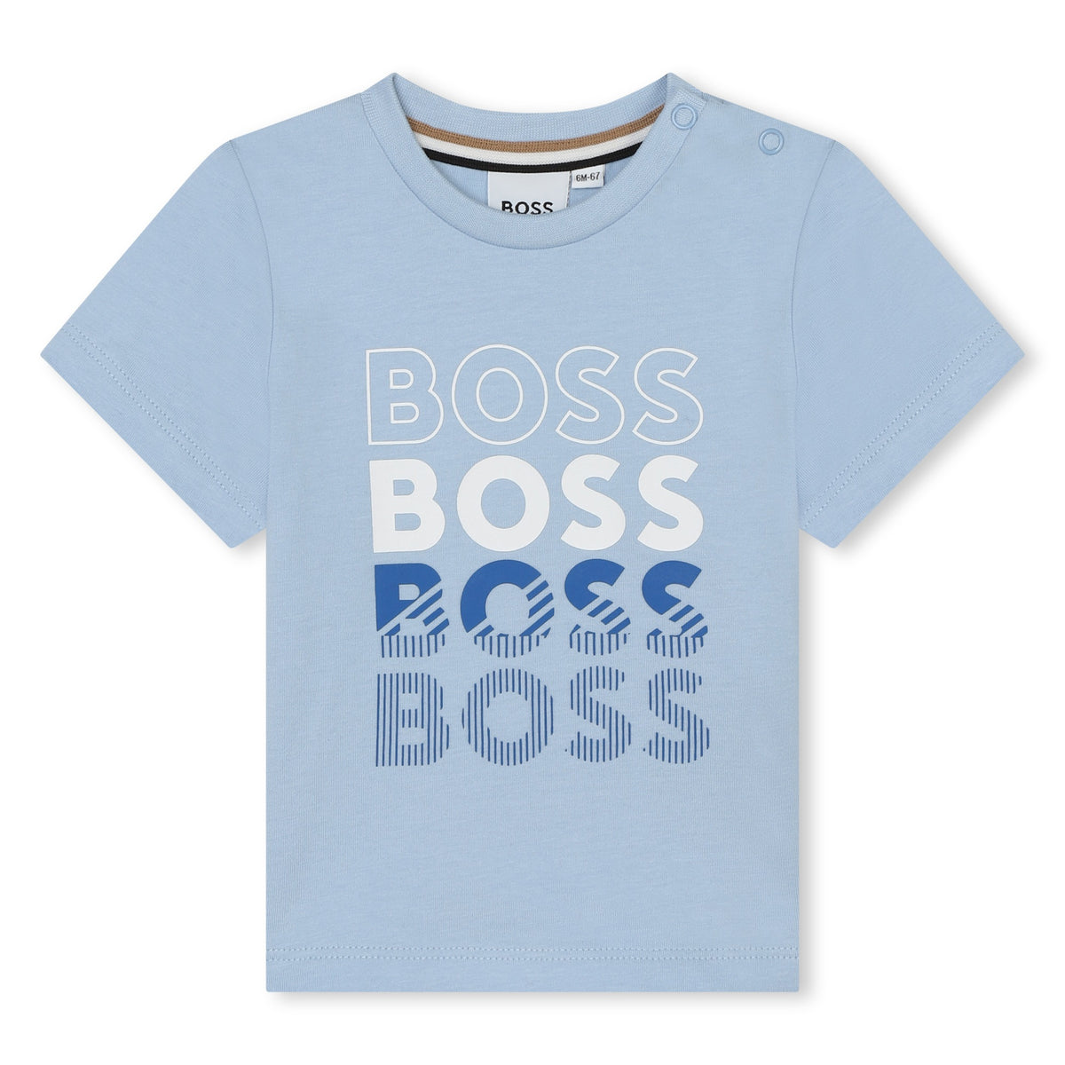 Boss Baby Pale Blue Repeat Logo T-Shirt