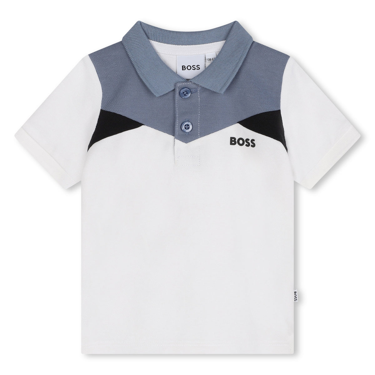 Boss Baby Boys White Panel Polo