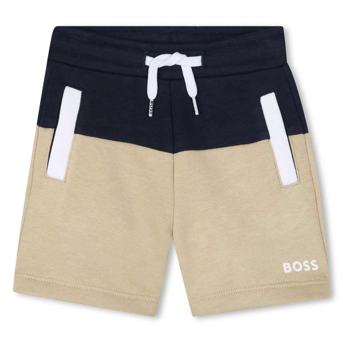 BOSS Baby Boys Navy Colourblock Shorts