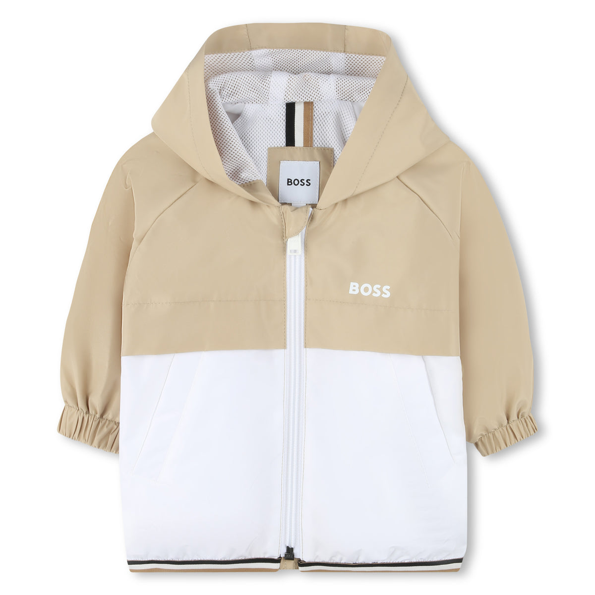 BOSS Baby Boys Beige Colourblock Windbreaker