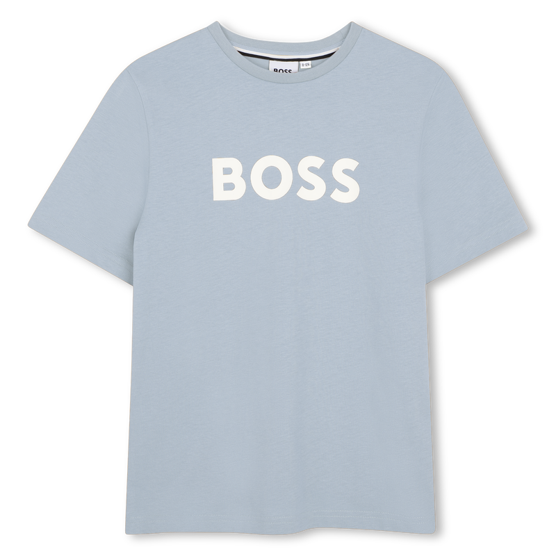 BOSS Boys Pale Blue Logo T-Shirt