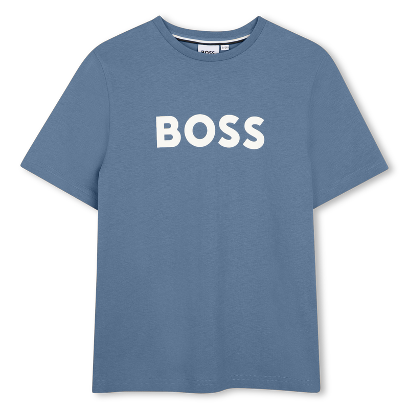 BOSS Boys Deep Blue Logo T-Shirt
