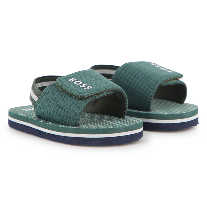 BOSS Baby Boys Green Logo Sandals