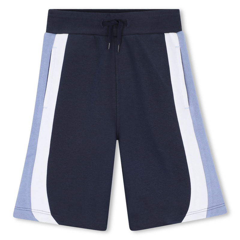 BOSS Boys Navy Colourblock Sweatshorts