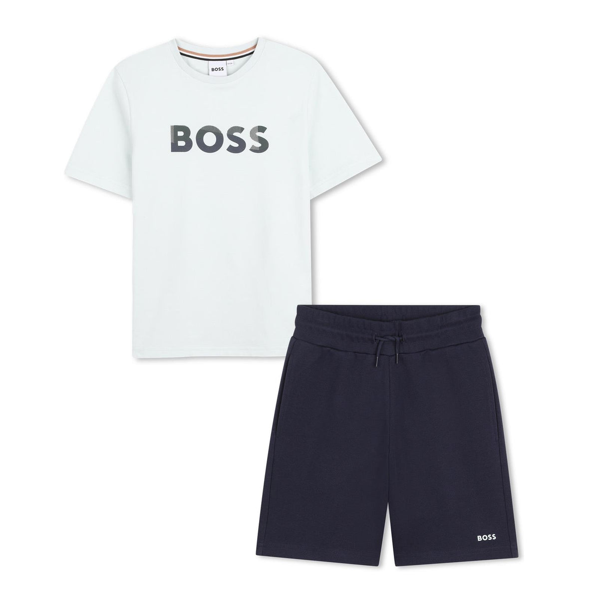 BOSS Boys Navy Logo Shorts Set