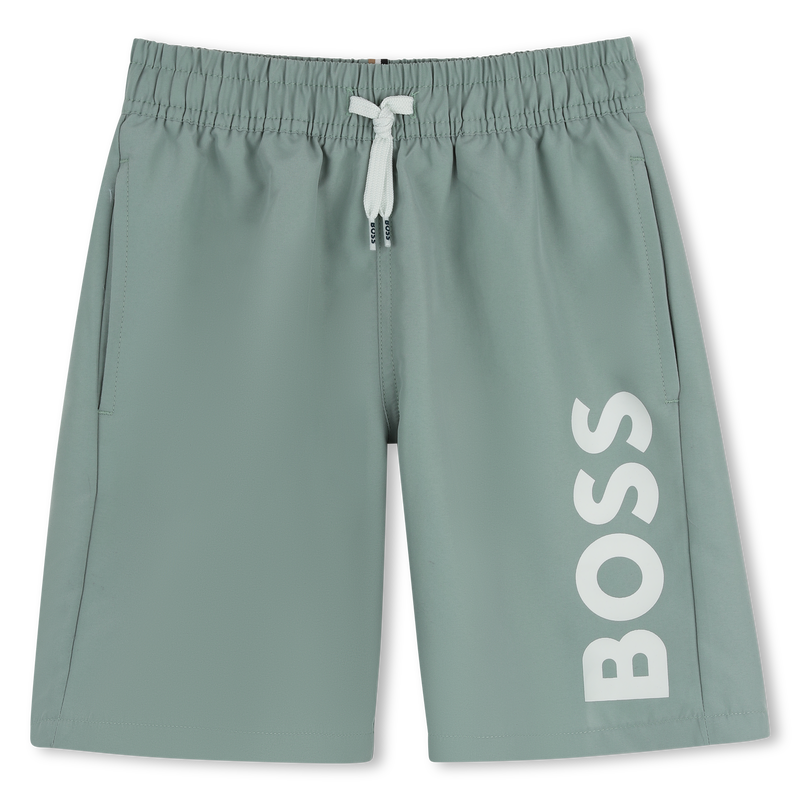 BOSS Boys Deep Green Logo Swimshorts