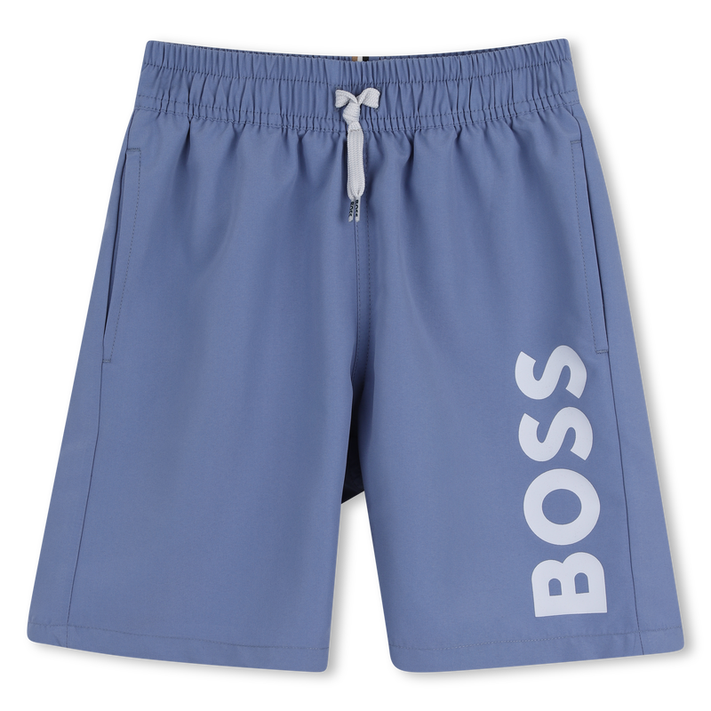BOSS Boys Deep Blue Logo Swimshorts