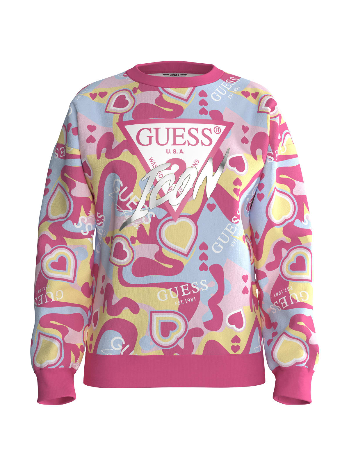 Guess Girls Multi Print Sweatshirt