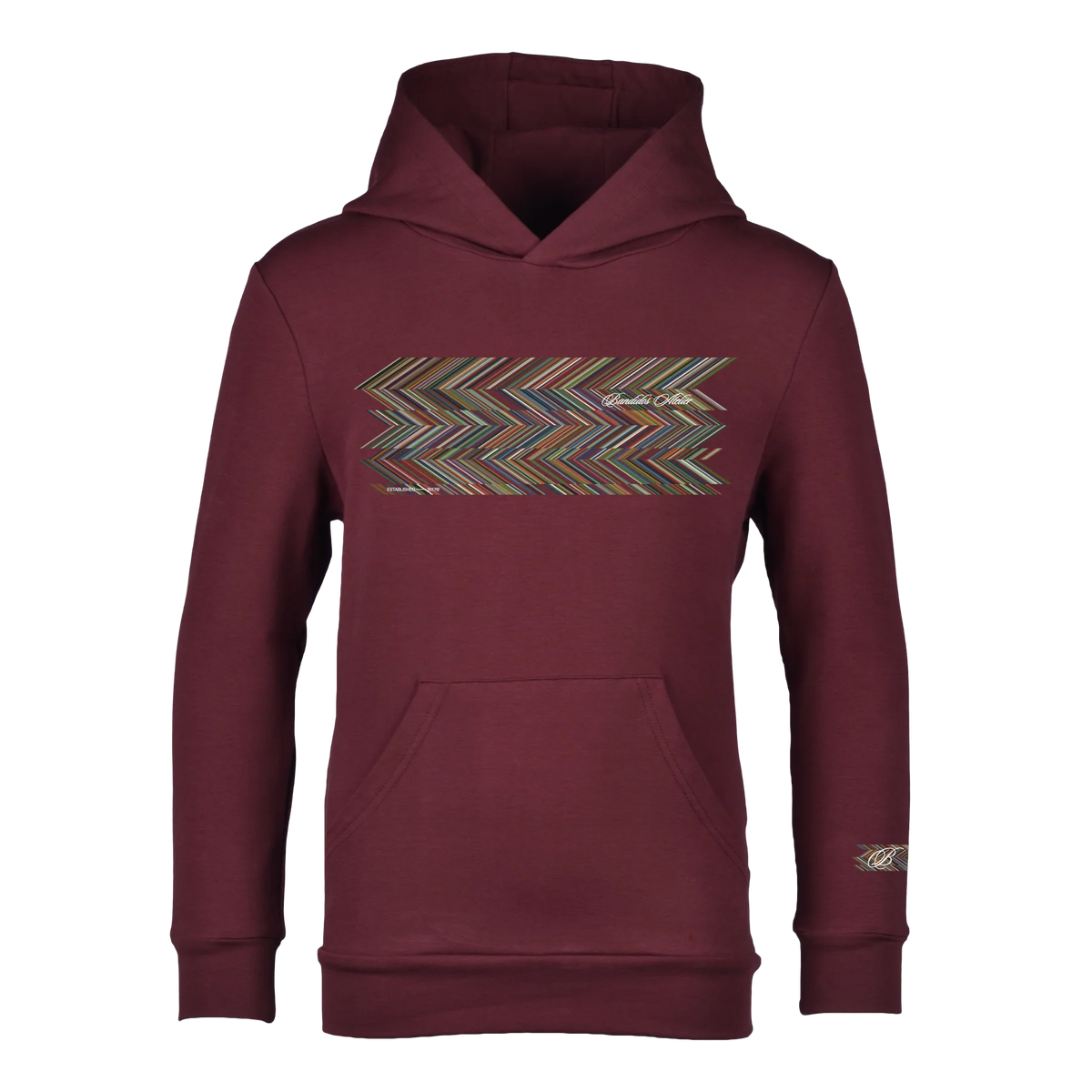 Moda Bandidos Boys Maroon Shear Zig Hoodie