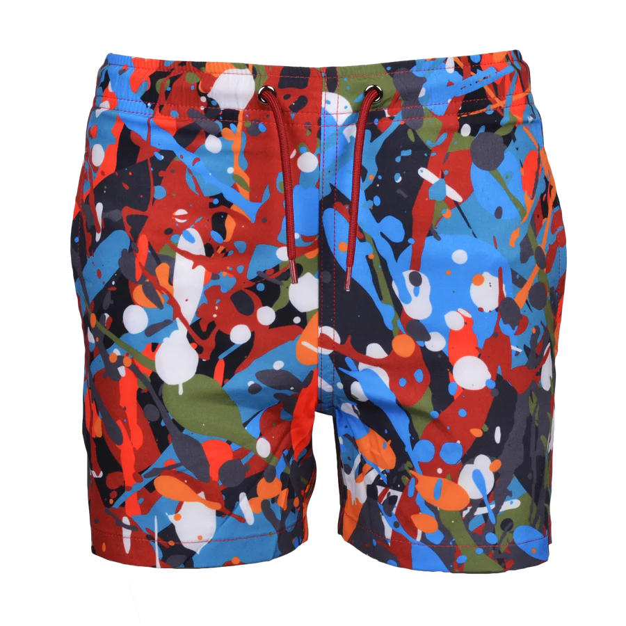 Moda Bandidos Multi Paint Splash Swimshorts