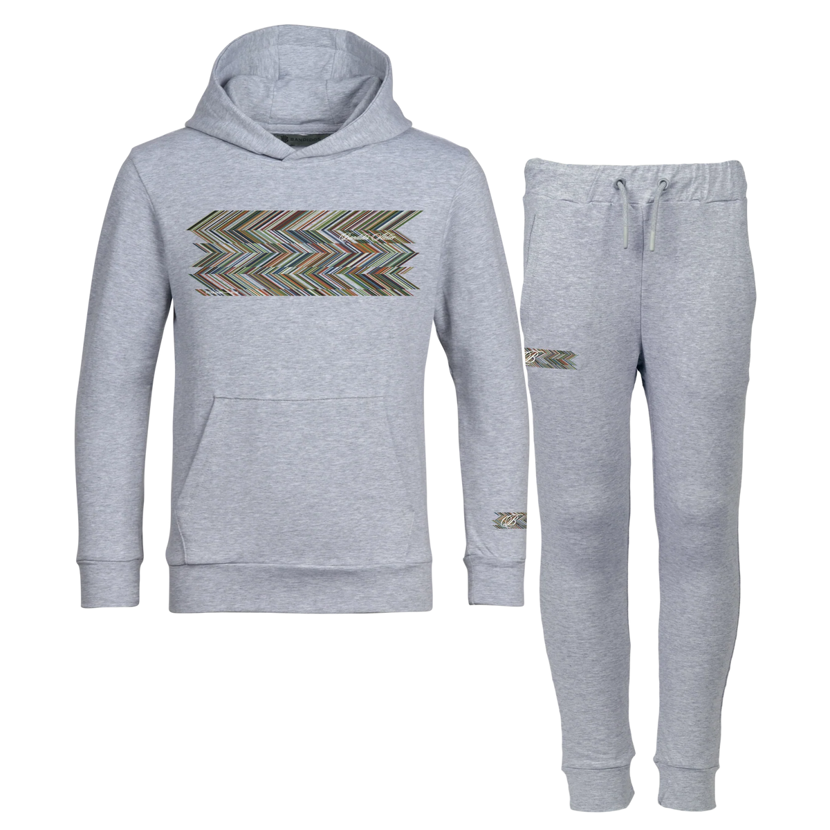 Moda Bandidos Boys Grey Shear Zig Jogsuit