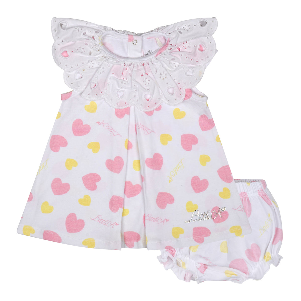 Little A Girls 'Joanie' Heart Print Dress