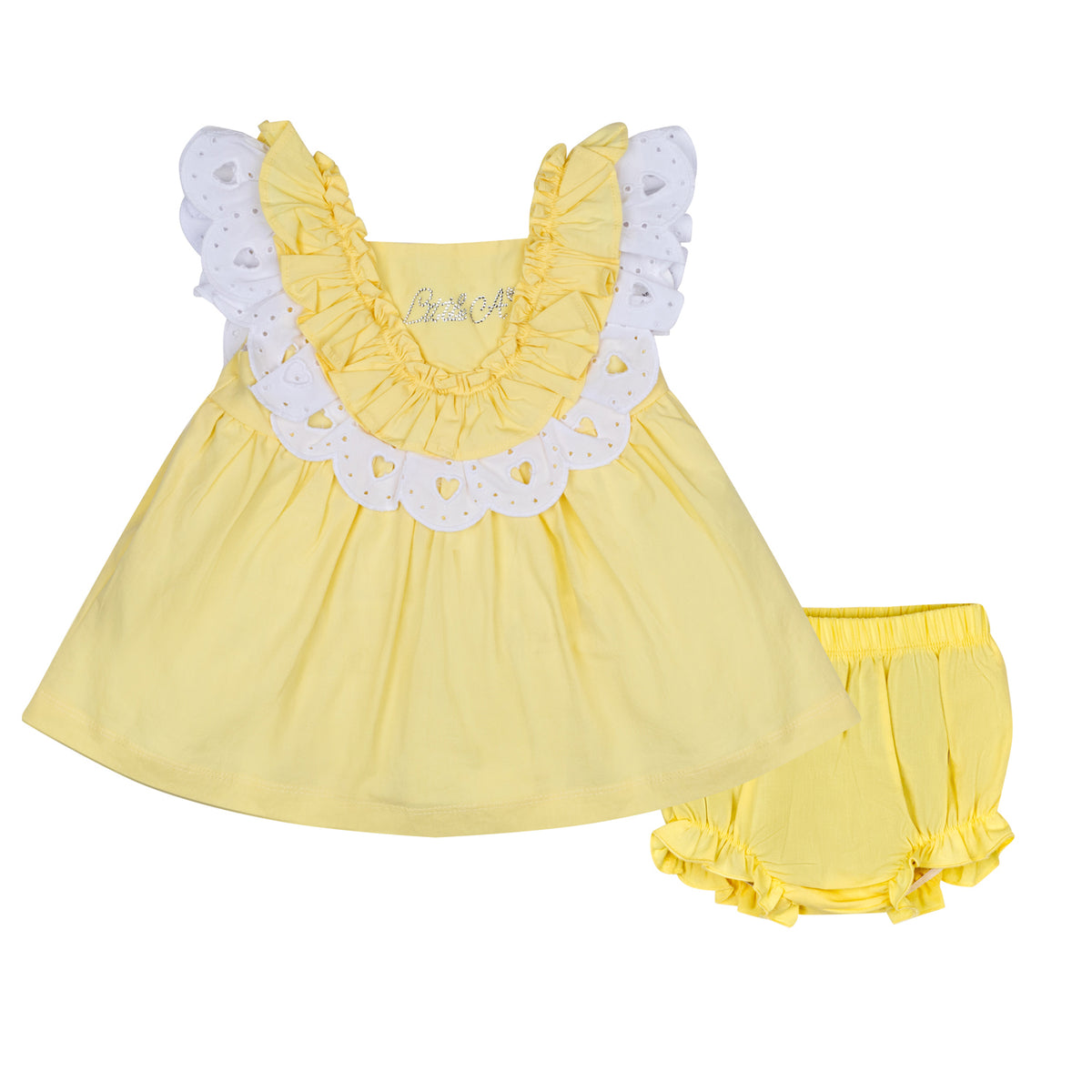 Little A Girls 'Josephine' Yellow Poplin Dress