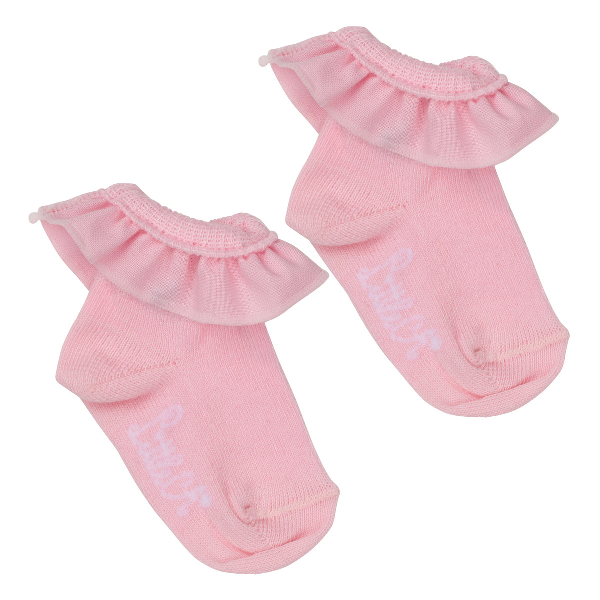 Little A Girls 'Jinny' Pink Frill Socks
