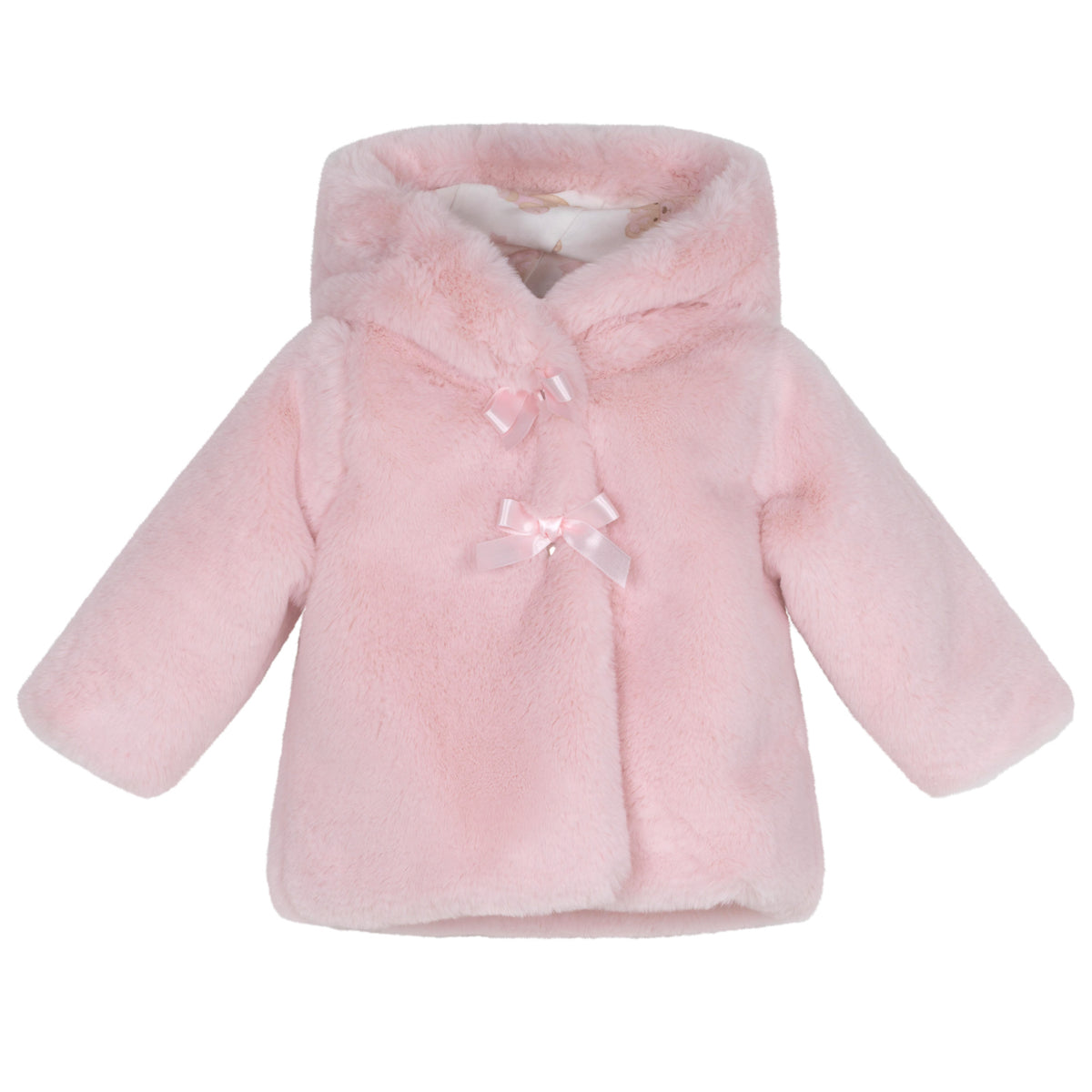 Little A Girls Pink 'Gabriella' Faux Fur Jacket