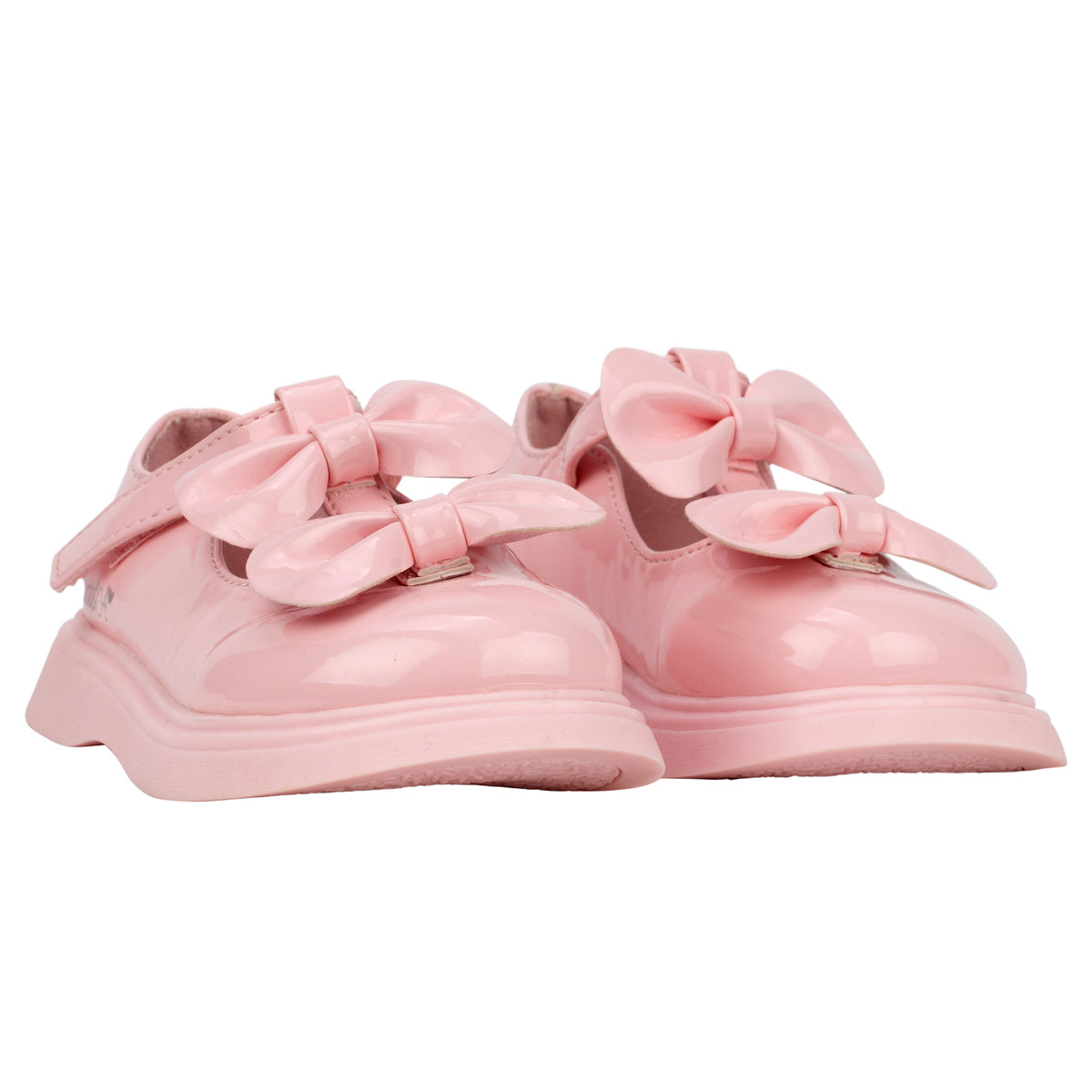 Little A Girls 'Beau' Pink Double Bow Shoes