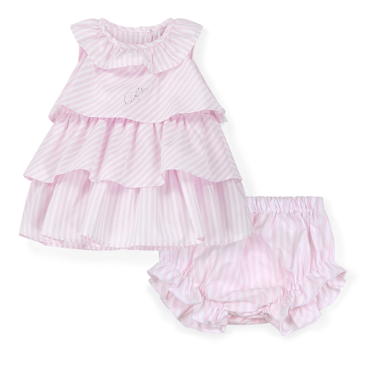 Little A Girls 'Aria' Pink Stripe Dress