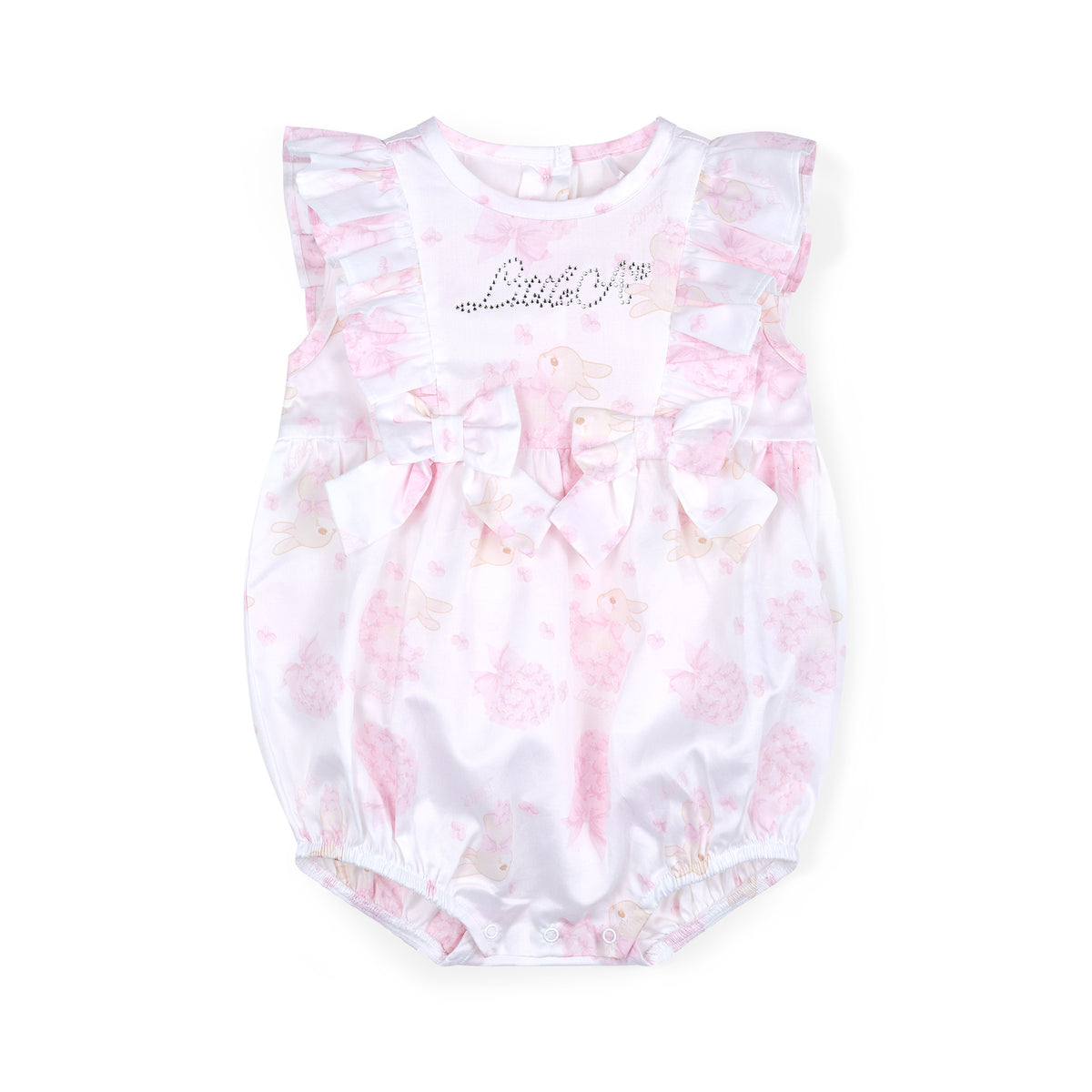 Little A Girls 'Amira' Bunny Print Romper