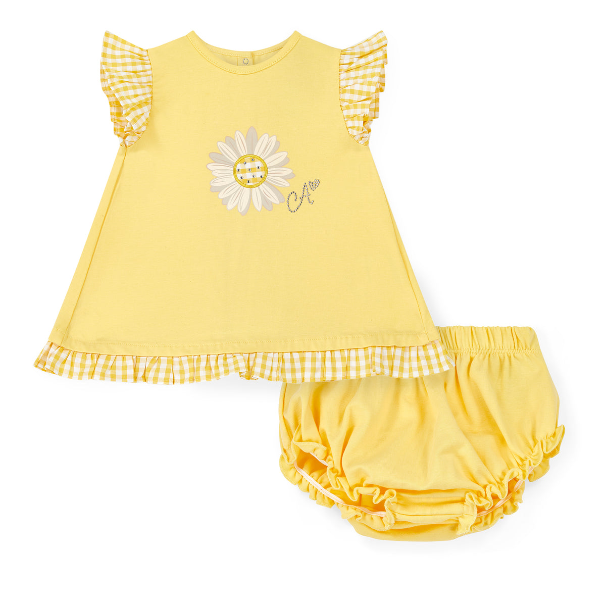 Little A Girls 'Amy' Yellow Daisy Dress