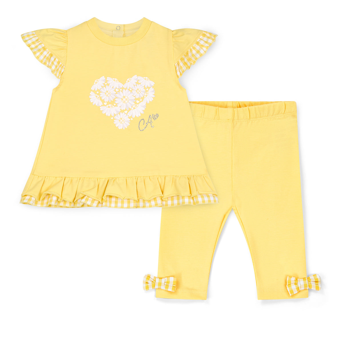 Little A Girls 'Bonnie' Yellow Daisy Leggings Set