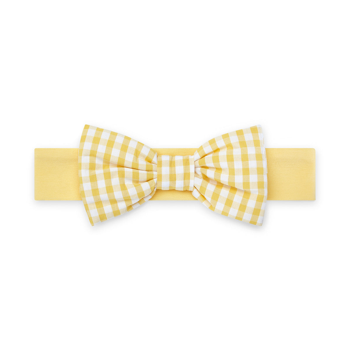 Little A Girls 'Ava' Yellow Gingham Bow Headband