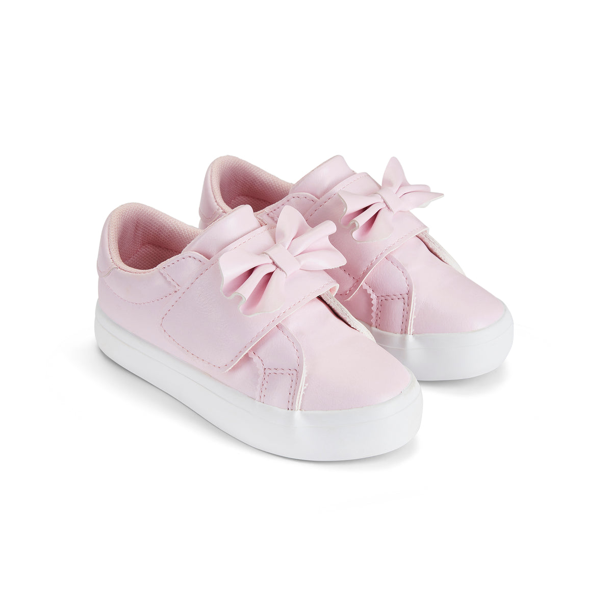 Little A Girls 'Bowie' Pink Bow Trainers