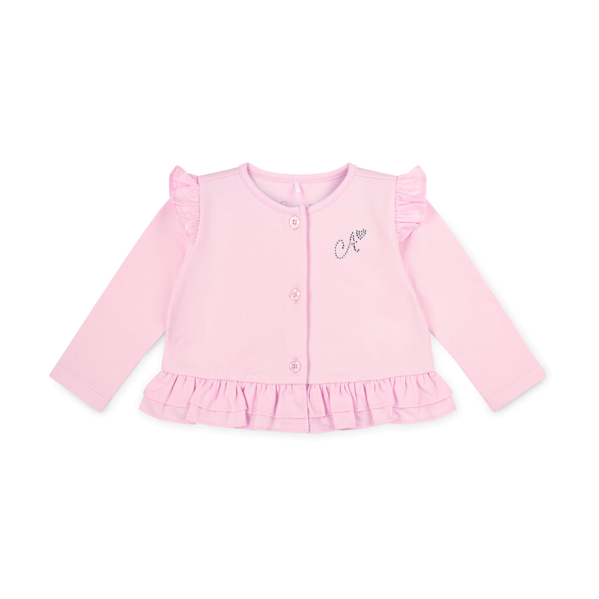 Little A Baby 'Olivia' Pink Frill Cardigan