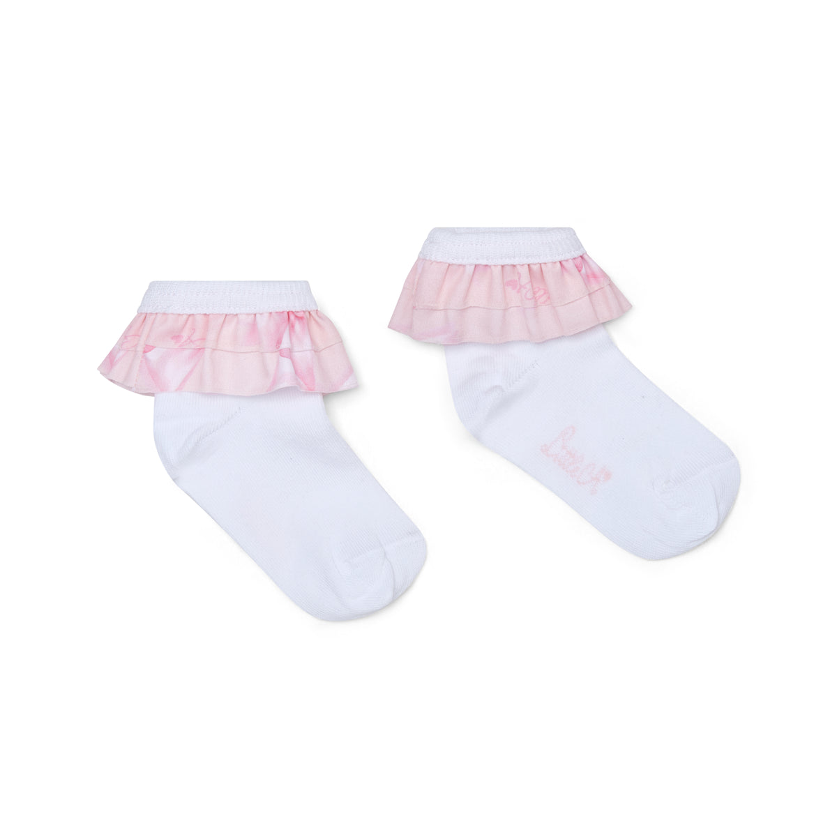 Little A Baby White 'Odette' Bow Print Socks